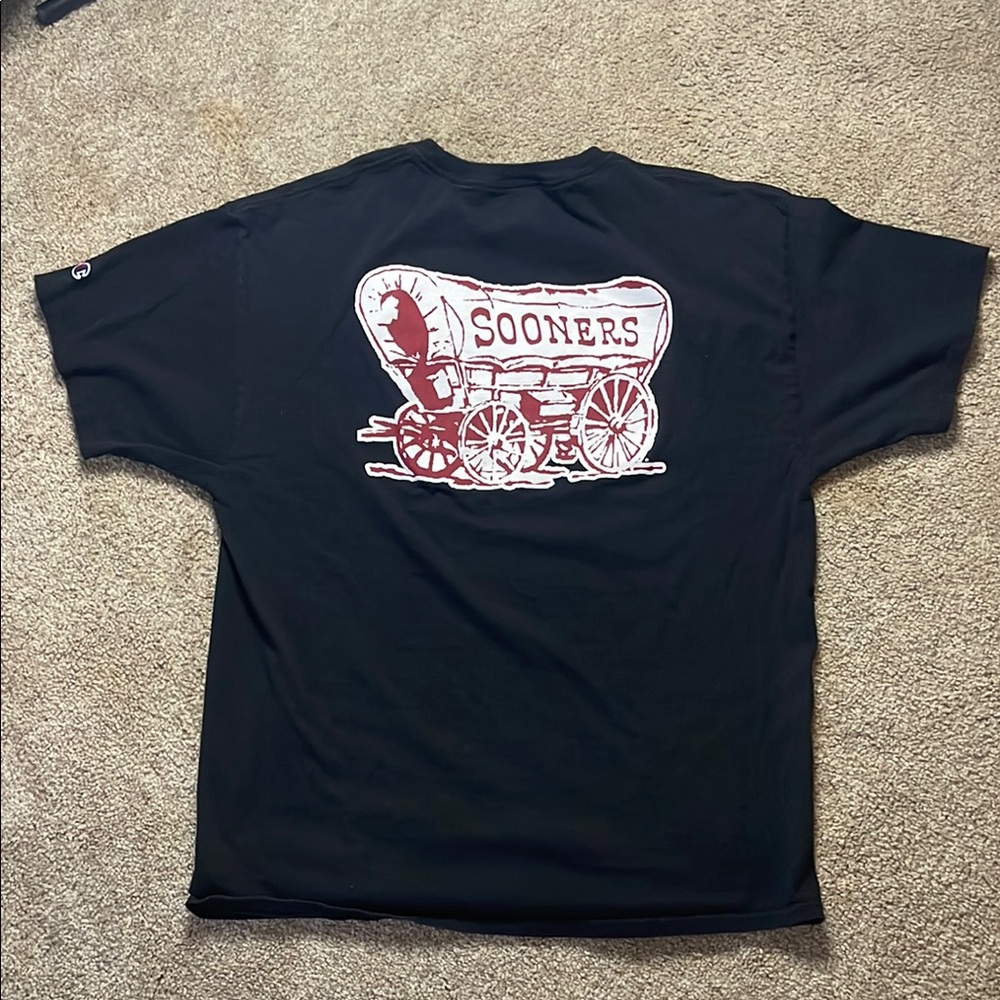 Oklahoma Sooners Black and Red Champion T-Shirt - Picture 5 of 5